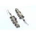Earrings Silver 925 Sterling Dangle Drop Women Garnet Gem Stone Handmade B570